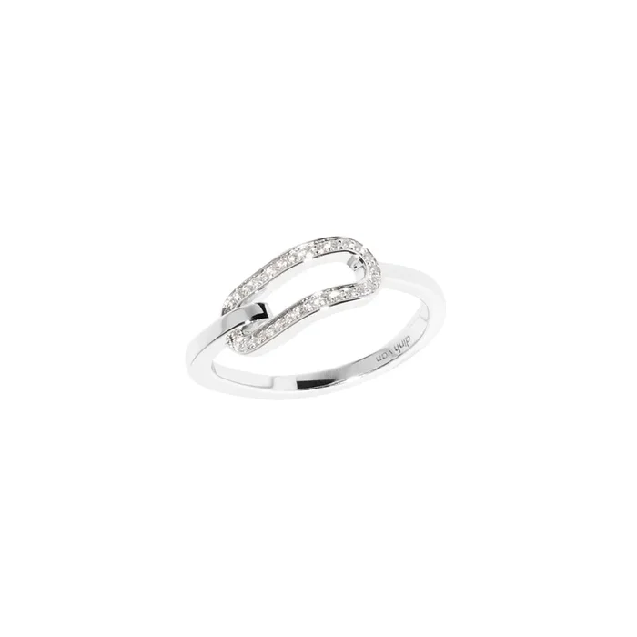 dinh van Maillon small model ring in white gold and diamonds | LEPAGE