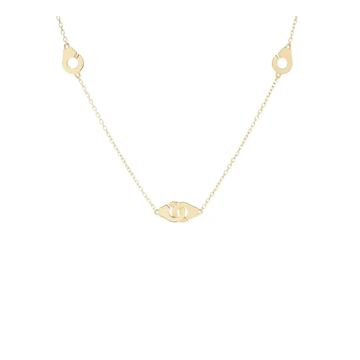 Dinh van R5 yellow gold cuff necklace on chain 601401 – Lepage
