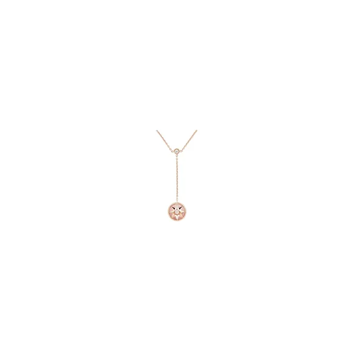 Dior Rose des Vents rose necklace gold diamonds opal | LEPAGE