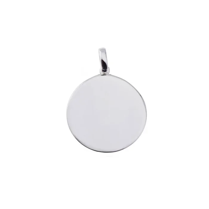 Disco de plata de ley 925 pulida y grabable de 12 mm – SOP00120