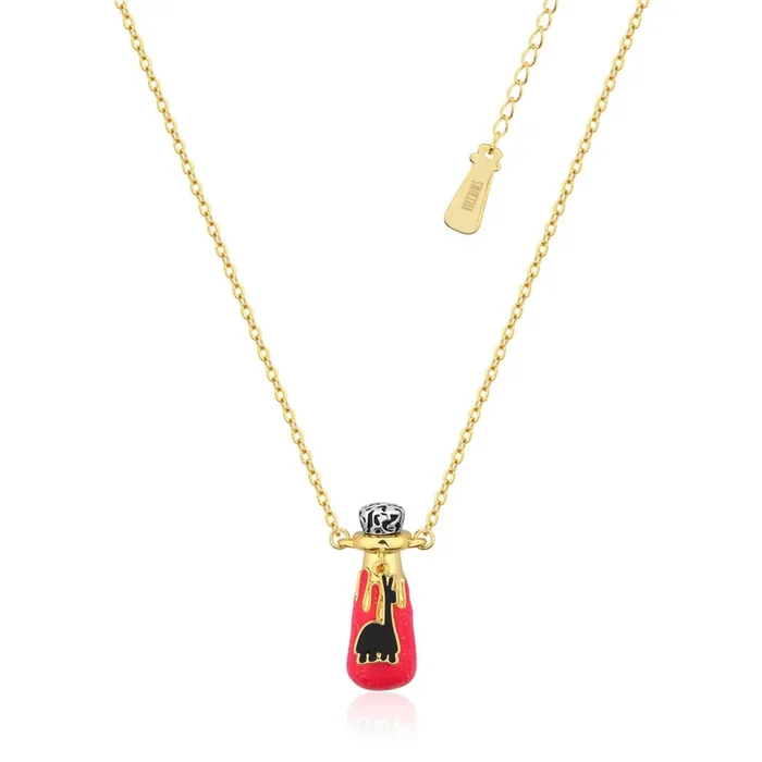 Disney Gold Plated Stainless Steel Yzma Llama Poison Bottle Pendant On 45+7cm Chain
