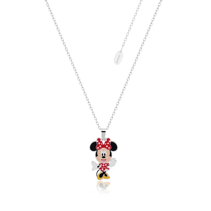Disney Stainless Steel Minnie Pendant On Chain
