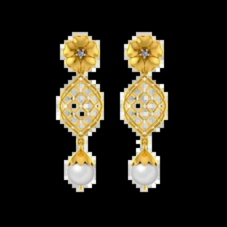 Dna Design Gold Earrings