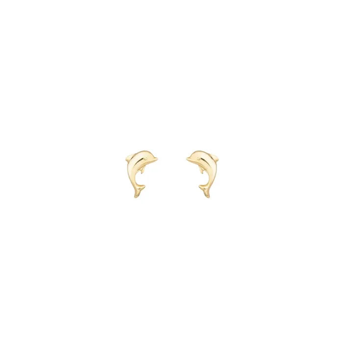 Dolphins earrings in yellow gold | LEPAGE
