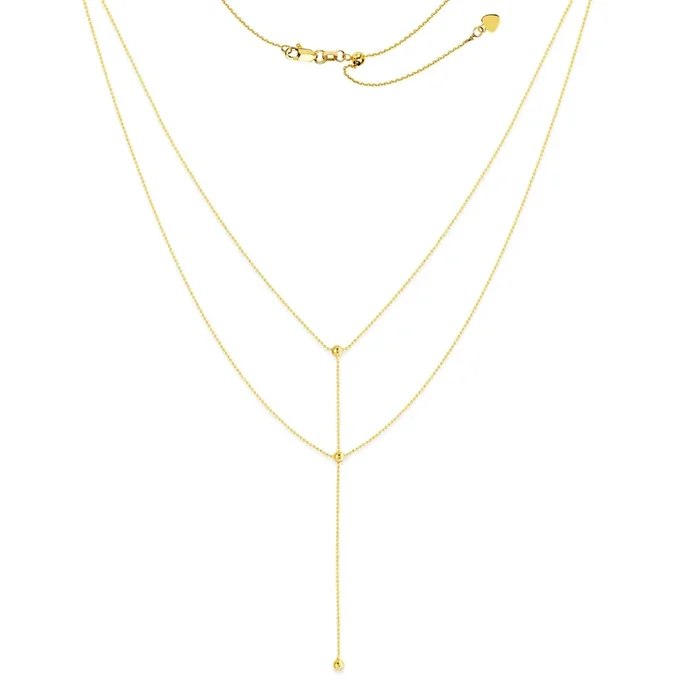 Double Layered Drop Bead Necklace
