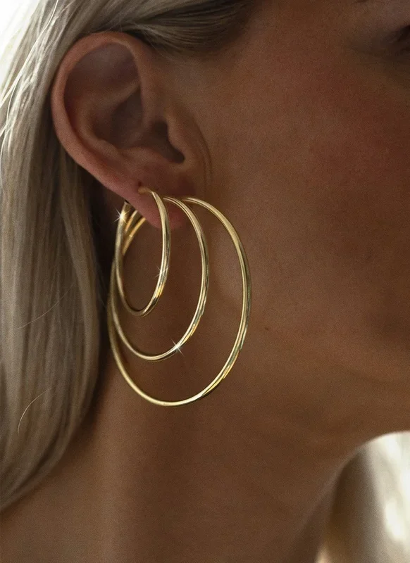 Dre hoop earrings 14k gold