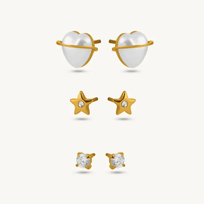 Dreamscape Star & Pearl Stud Set