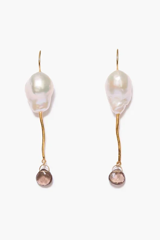 Drift Earrings Smoky Quartz