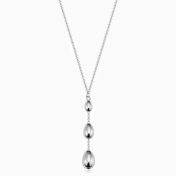 Dripped in Silver Necklace