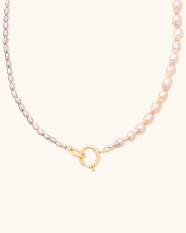 Dual Pink Pearl Necklace