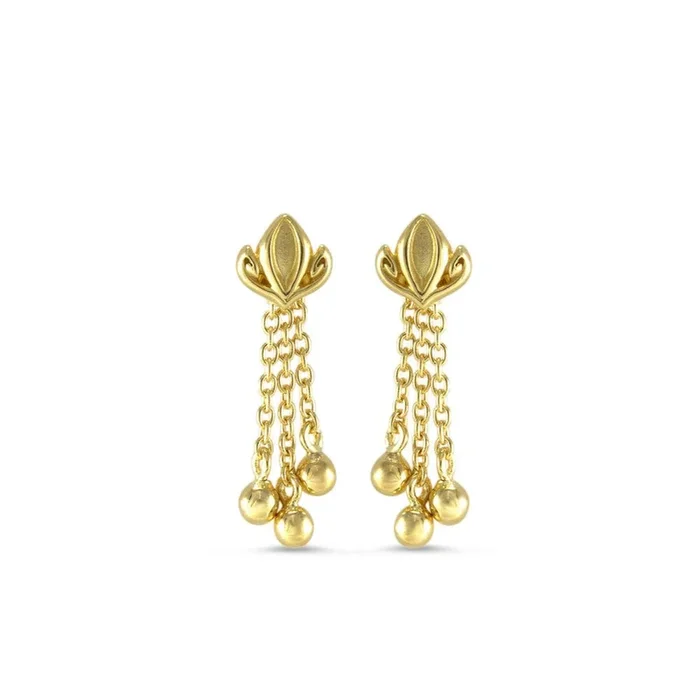 Dual Tassel Earring Short – 18K Gold Vermeil