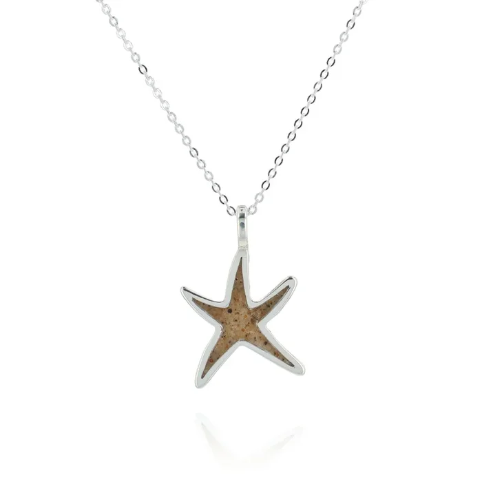 Dune Sterling Silver Delicate Starfish Necklace