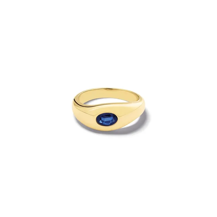 Duplus Ring Yellow Gold – Blue Sapphire