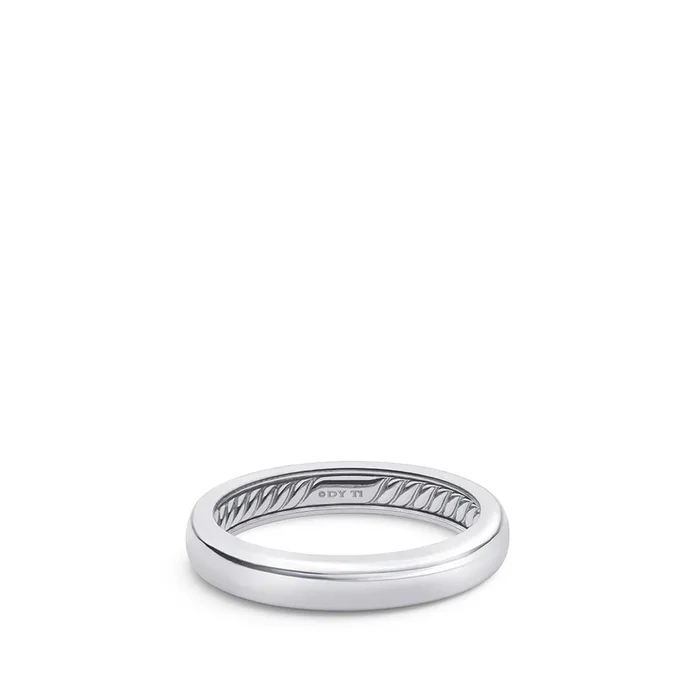 DY Classic Band Ring in Grey Titanium, 4mm