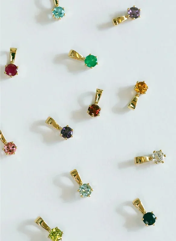 Dylan birthstone bedel 14k goud