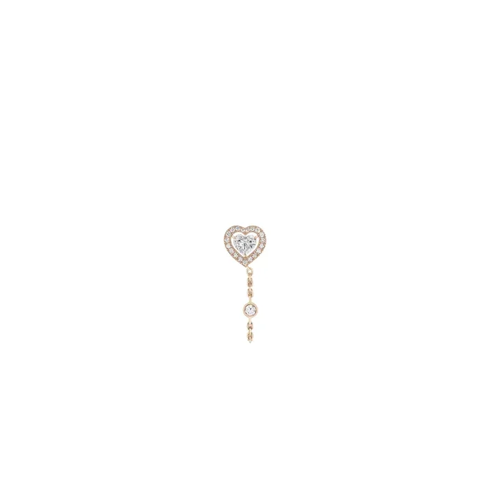 Earring joy heart messika pink gold chain 11557R – Lepage