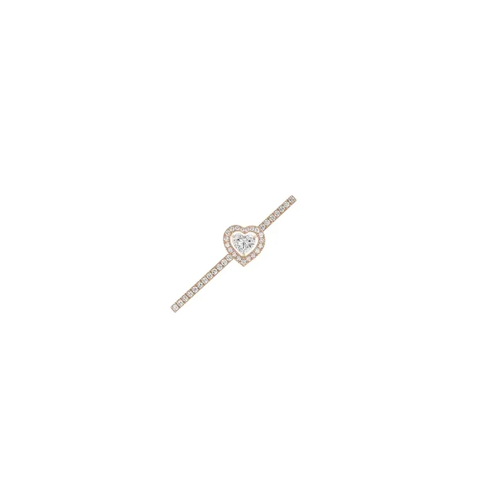 Earring joy heart paved pink gold messika 11433R – Lepage