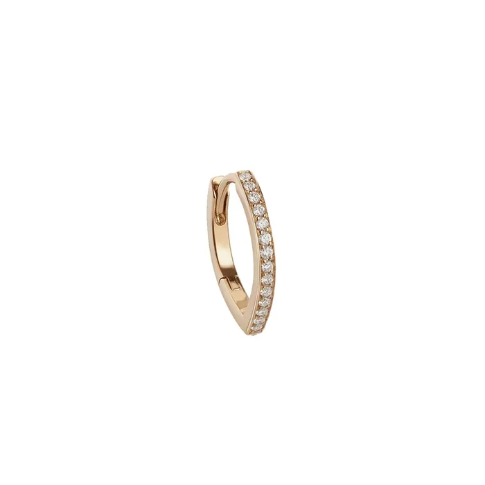 Earring Repossi Antifer 1 row paved in rose gold and diamonds | Lepage