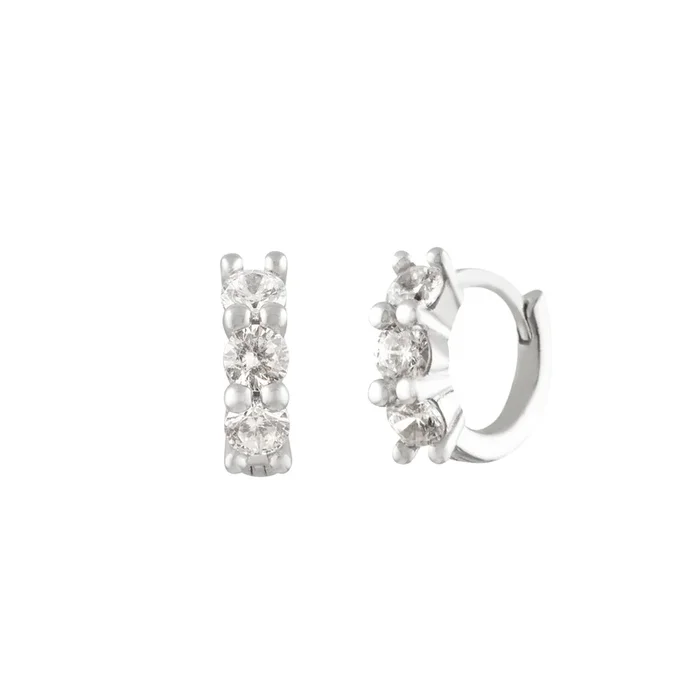 Éclat Hoops – Silver