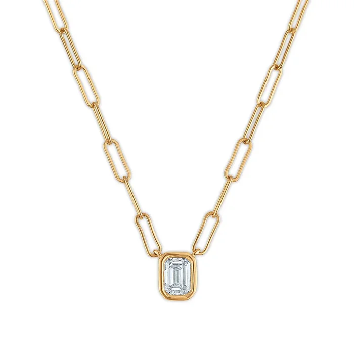 EcoLove 1/3 CT Lab Grown Diamond 18-inch Necklace in Gold Plated Sterling Silver