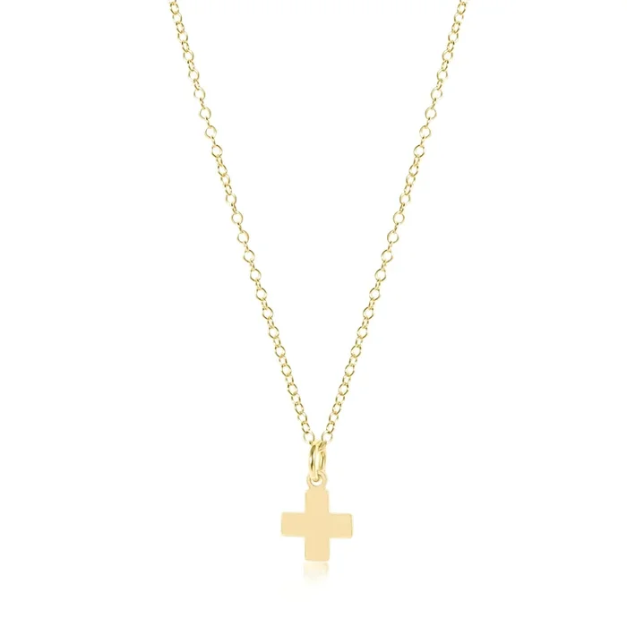egirl 14″ Necklace Gold – Signature Cross Gold Charm