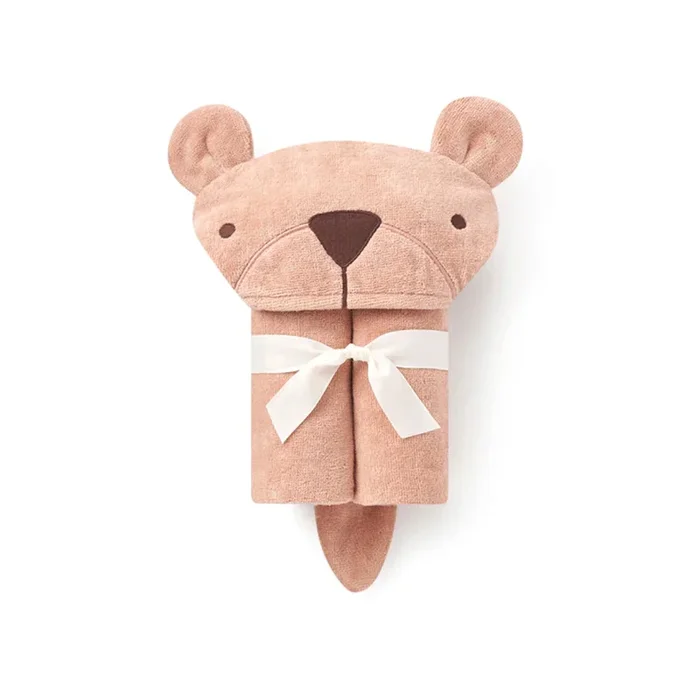 Elegant Baby Bath Wrap – Rust Bear
