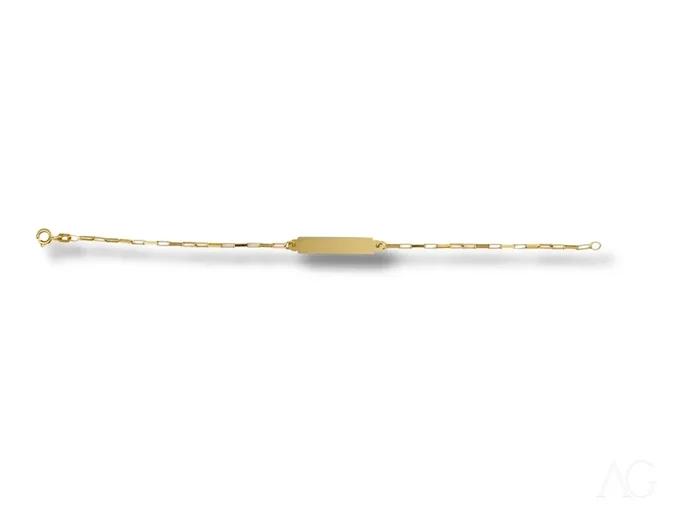 Elegant solid 18k gold kid’s bracelet with custom id engraving
