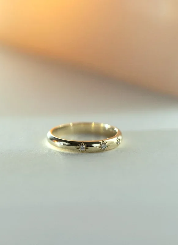 Elektra diamond ring 14k gold