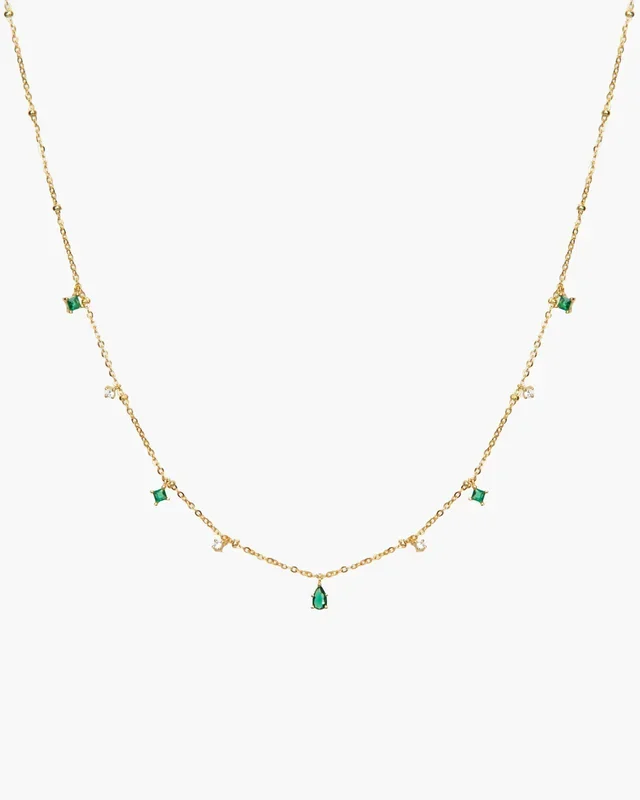 Elysee Necklace in Emerald Green