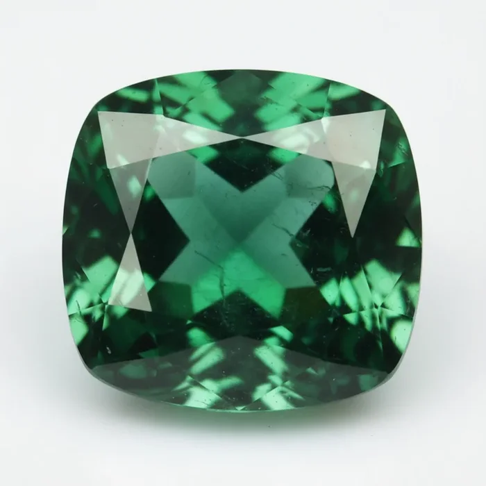 Emerald 1PC Chunky 13×13 MM Cushion Faceted Green Natural Precious Loose Gemstone