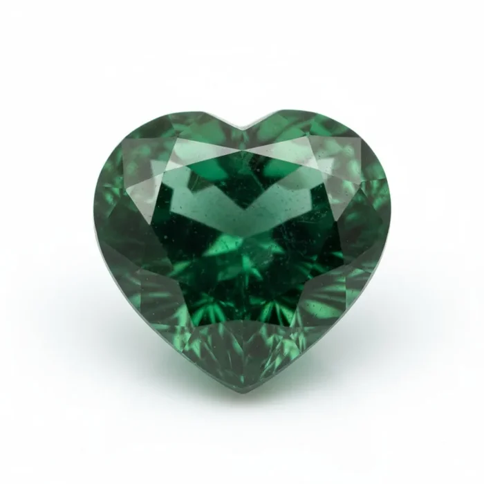 Emerald 1PC Chunky 13×13 MM Heart Faceted Green Natural Precious Loose Gemstone