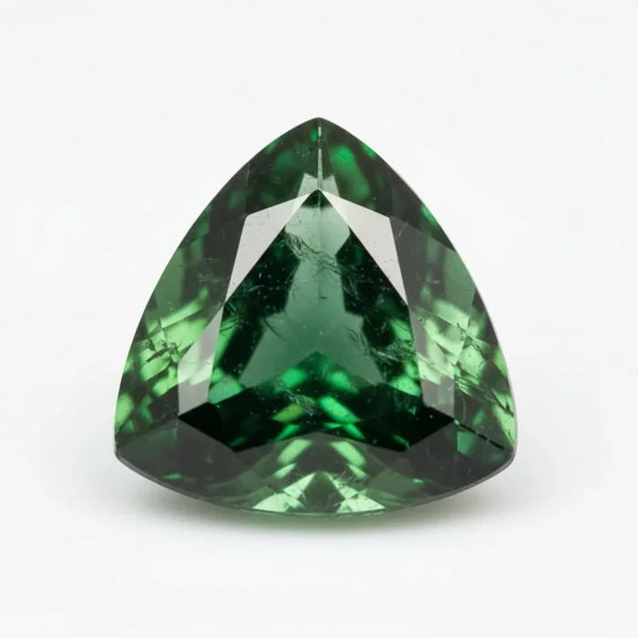 Emerald 1PC Chunky 14×14 MM Triangle Faceted Green Genuine Precious Loose Gemstones