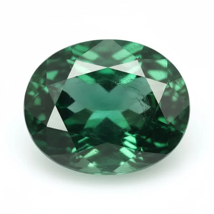 Emerald 1PC Large 9×11 MM Oval Faceted Green Lustrous Precious Gems