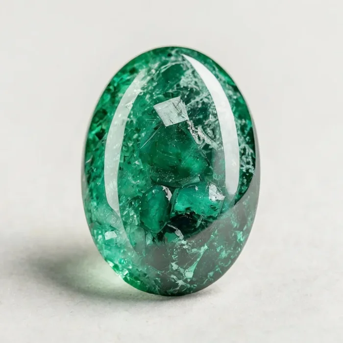 Emerald 1PC Medium 8×10 MM Oval Cabochon Green High-Quality Precious Loose Gems