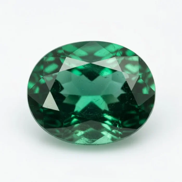 Emerald 1PC Medium 8×10 MM Oval Faceted Green Luster Precious Loose Gemstones