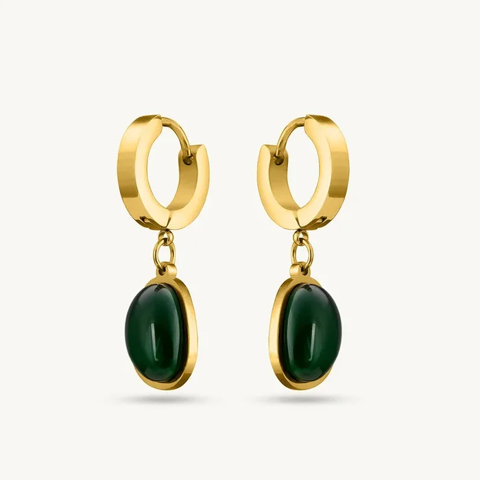 Emerald Cabochon Drops