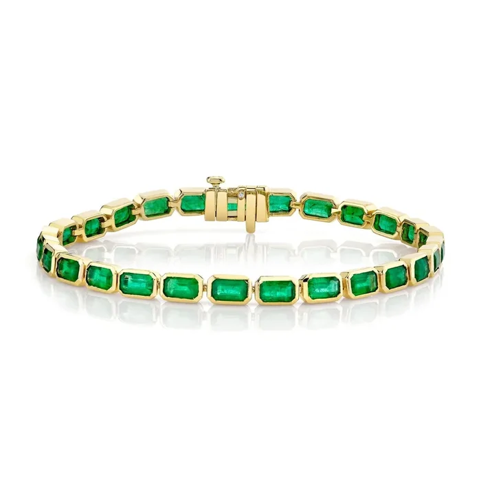 EMERALD EAST WEST TENNIS BRACELET