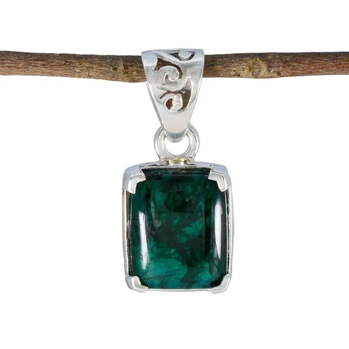 Emerald Whisper-thin American Silver Solitaire Zoe propsel Green Pendant Jewelry