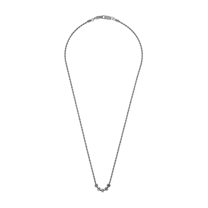 Emporio Armani Gunmetal And Stainless Steel Rondelle Chain