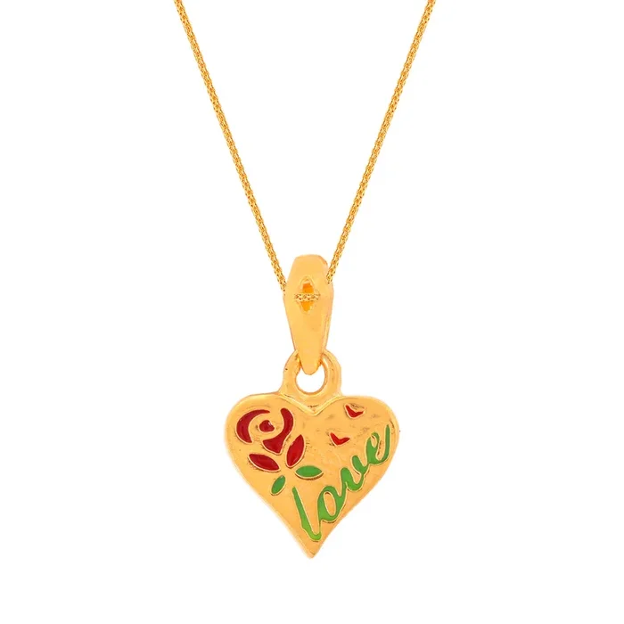 Enchanting Minakari Pendant in 22K Gold
