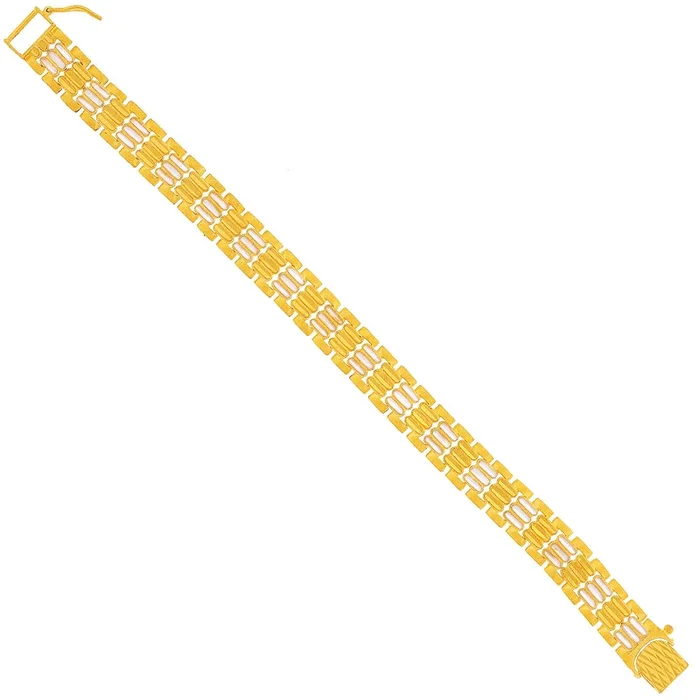 Enchanting Two-tone Bracelet in 22K Gold