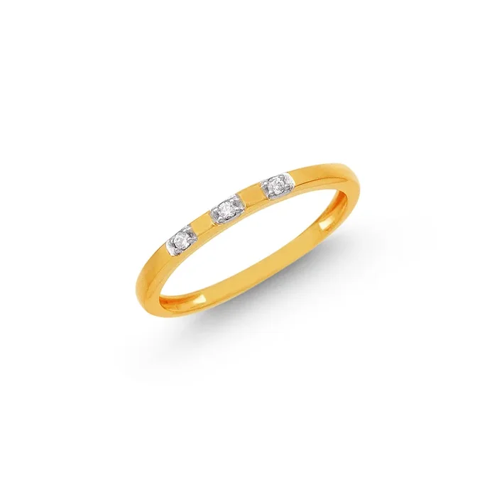 Endearing Two tone Ring with CZ in 22K Gold