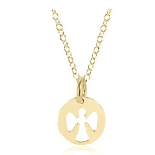 enewton 16″ Necklace Gold – Guardian Angel Small Gold Disc