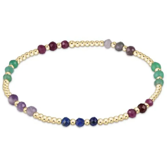 enewton 6.25″ Gemstone Gold Joy Pattern 3mm Bead Bracelet – Hot Mess FW25