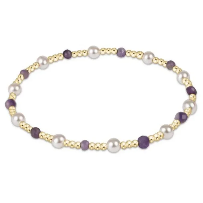 enewton 6.25″ Pearl Sincerity Pattern 4mm Bead Bracelet – Amethyst