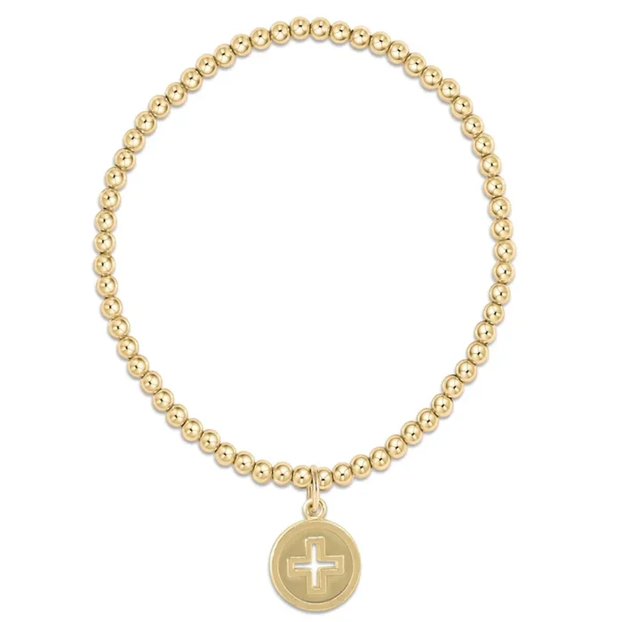 enewton 6.25″ Signature Cross Disc on Classic 3mm Gold Bead Bracelet