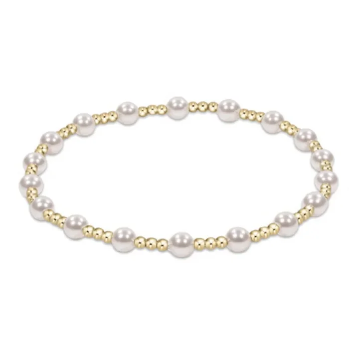 enewton 6.25″ Sincerity Pattern 4mm Bead Bracelet – Pearl