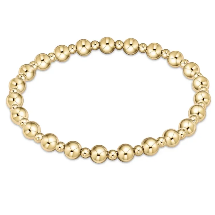enewton 7.25″ extends Classic Grateful Pattern Bead Bracelet – Gold 5mm