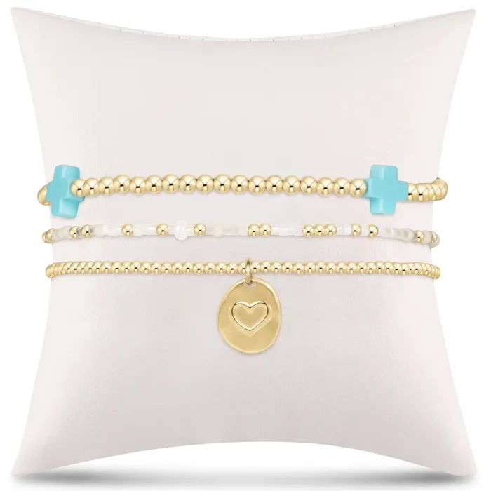 enewton Extends – e’s go-to gift stack – turquoise small inspire love