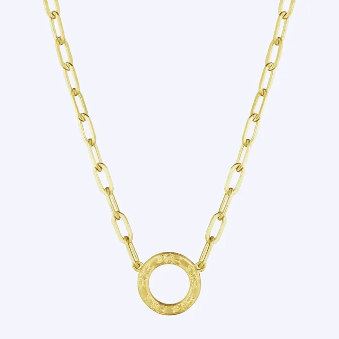 Engraved Circle Necklace